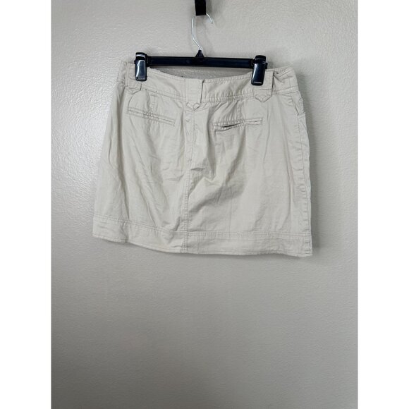 St‎ Johns Bay Womens Tan Skort 14 button zipper cotton mini - Picture 7 of 8